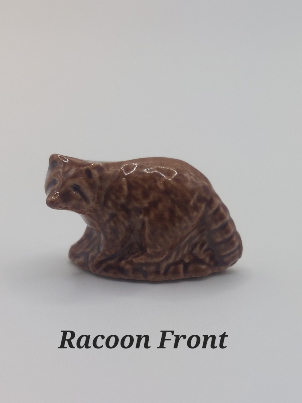 Vintage Red Rose Tea Miniature Wade Whimsies Porcelain Figurines, Racoon